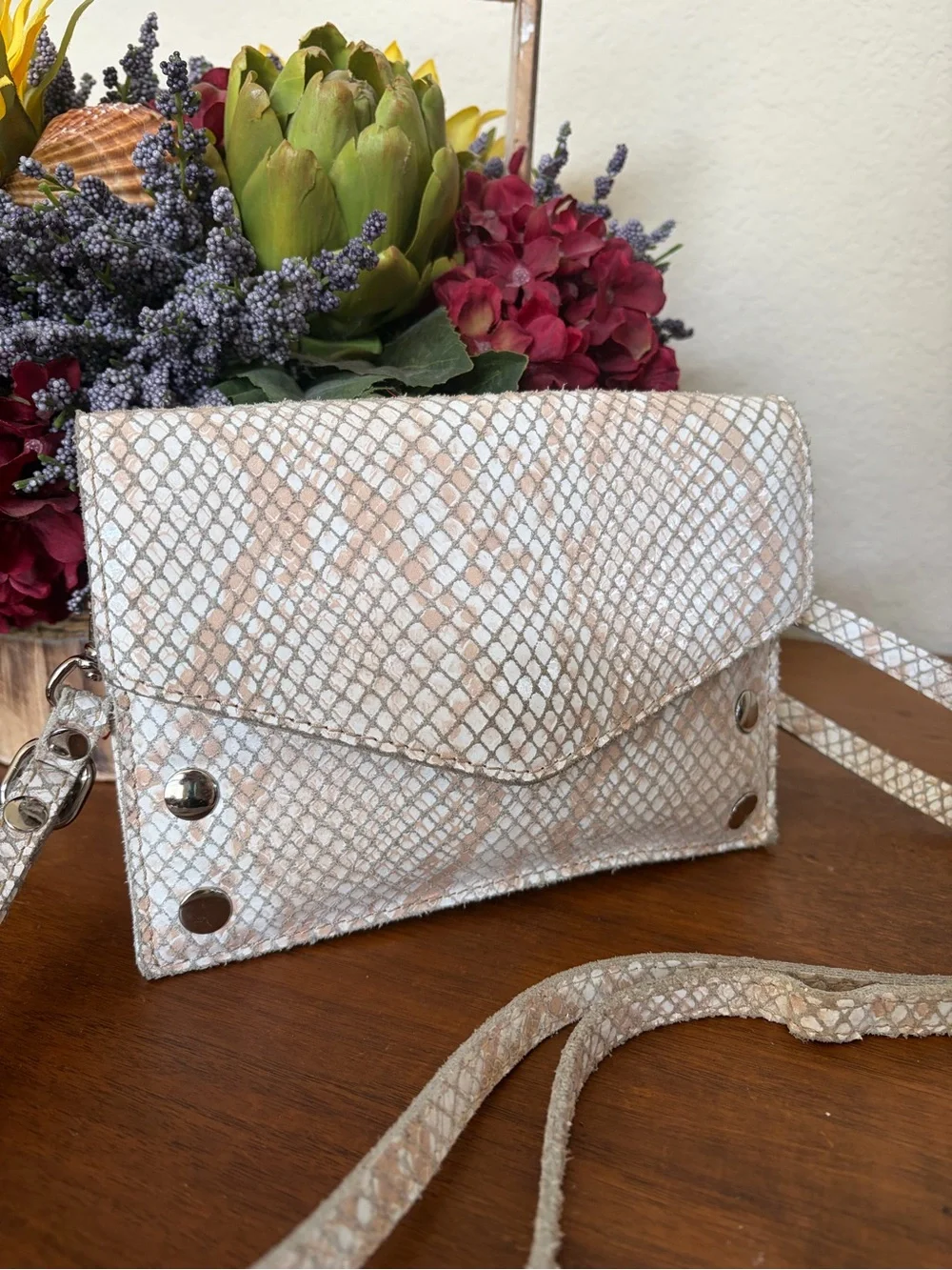 Hammitt Snake Print  Grommett Envelope Conv. Clutch Bag Crossbody bag